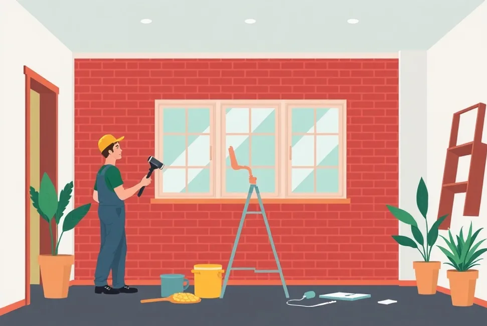 Intérieur rénové après travaux de peinture à Fontainebleau